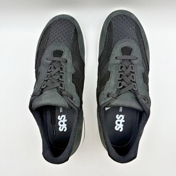 SAS Womens Tour Mesh Comfort Walking Sneaker US 8 WW EU 38.5 Black Leather NIB - Picture 10 of 12
